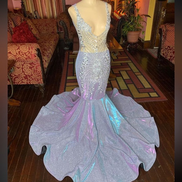 72 inches 6ft long dress, Multicolor dress, Handmade from scratch - Picture 1 of 5